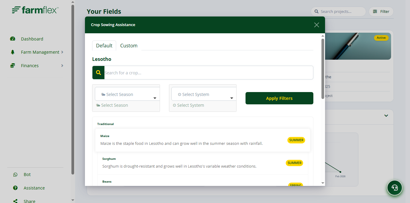 AI Crop Recommendations